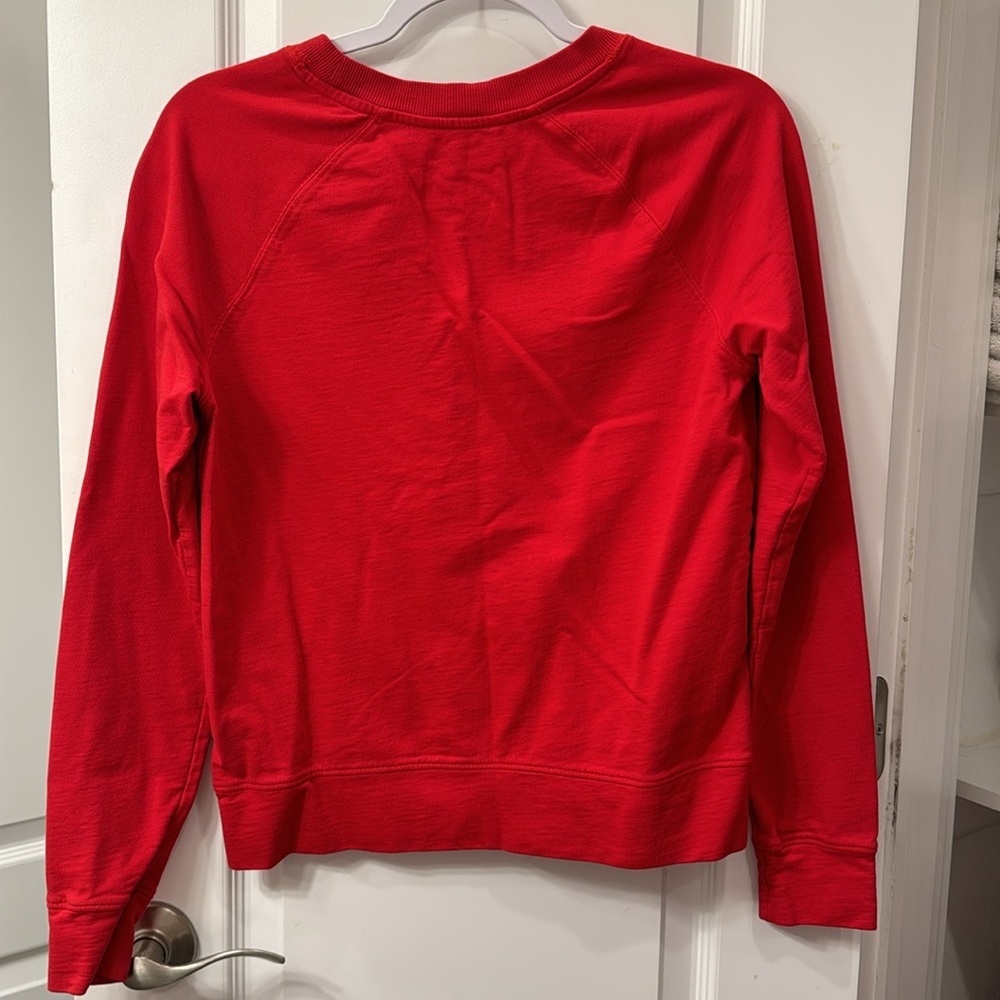 Armani Exchange Women’s Red Crew Neck Sweatshirt Size Medium - Picture 3 of 4